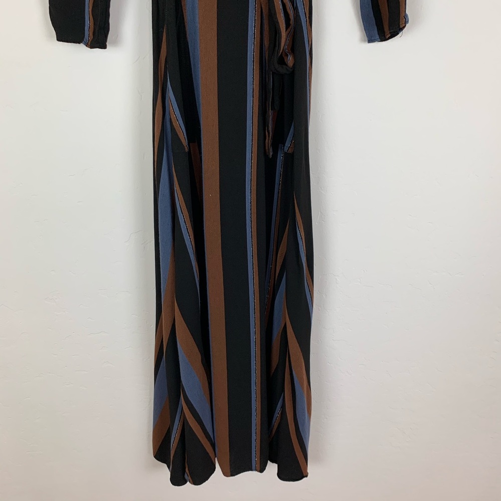 ZARA Stripe Wrap Maxi Dress - Picture 3 of 8